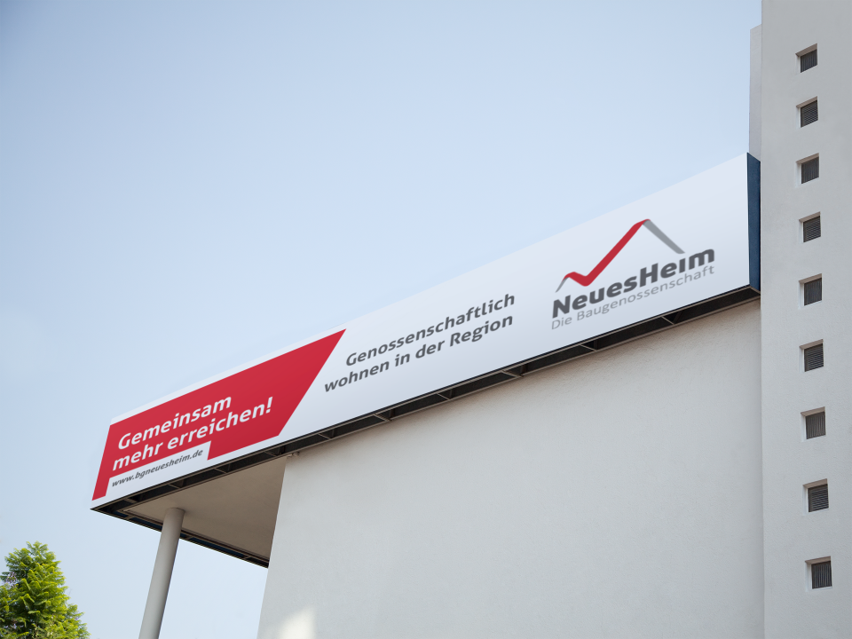 Motiv Gemeinsam mehr erreichen am Gebäude