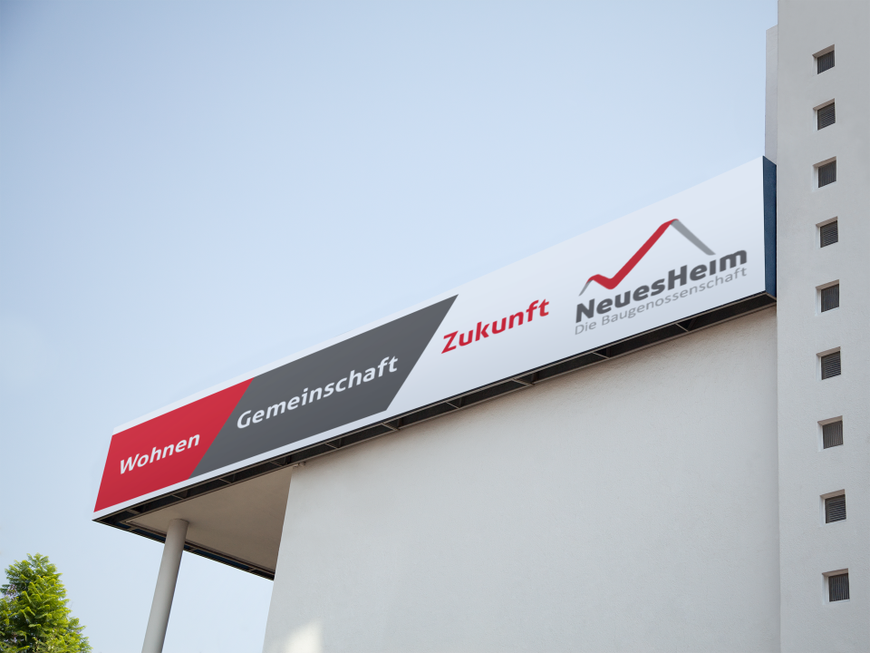 Motiv Wohnen Gemeinschaft Zukunft am Gebäude