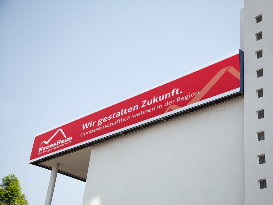 Motiv Wir gestalten Zukunft am Gebäude